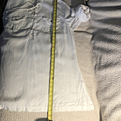 Vtg Y2K 100% linen tunic L utility camp shirt Peasant boho romantic poet coastal