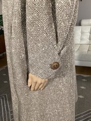 Vintage 50’s 60’s Brown Wool Tweed Open Front Swing Coat Jaunty Juniors