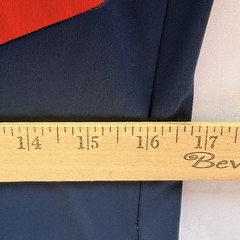 Vtg 70s LeVoys Red White Blue Lounge Dress Zip Hood USA Sporty Glam Chevron RARE