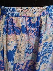 Vintage 1990s/Y2K Mix Nouveau Blue Boho Ethereal Fairy Floaty Maxi Skirt XL- 2X