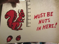 MUST BE NUTS IN HERE! vintage 70s iron on t shirt transfer full size NOS