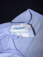 Warner’s Vtg Y2K Panties L Baby Blue Low Rise Bikini Nylon Sweet Pea Underwear