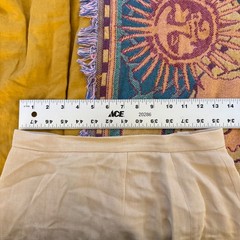Vintage Burberrys Womens Beige Rayon Wool Pencil Skirt Made in USA Size 6