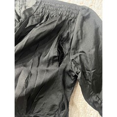 Antique 1890s Victorian Mourning Bodice Black Silk Pleated Gothic Edwardian