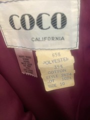 Vintage Coco California Blue with polkadots maxi dress size 10 Paper Tag Lined