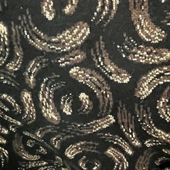 Vintage Imported Gold Black Wool Brocade Jacket And Sweater Grandmacore Size: M