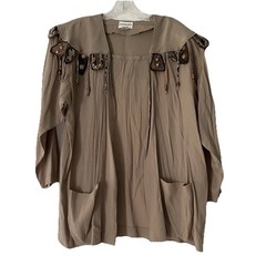 Vintage Adolfo Saks Fifth Avenue Jacket Blazer Embellished Fringe Rodeo Queen