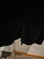 Women’s Vtg GIGI YOUNG Black Velvet Beige Lace Collar Evening Dress Size XS