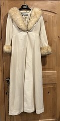 CLARALUNA Original Coat with Fur collar and cuffs —-Matching Full Length Dress
