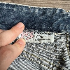 Vintage 80s Yes Clothing Co. Bedazzled Jeweled Dark Wash Denim Jeans Size 12