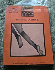 Le Bourget Bas Avec Couture Seam Stockings Made In France Sz 4 Large Zibeline…