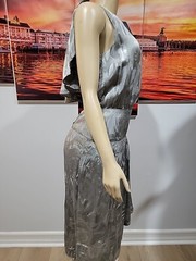 Blake Adams Vintage Evening Glam Gray Women’s Dress Fits S CHECK MEASURES #7