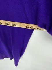Vtg 80s Outlander Womens M Pruple Lambswool Angora Henley Button Sweater