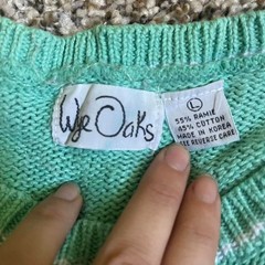 Vintage 80s 90s Wye Oaks Teal Retro Sweater Ski Vest