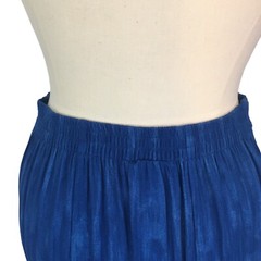 N Touch Vintage Womens Blue Rayon A-Line Midi Skirt, size 10, 26 – 30 waist