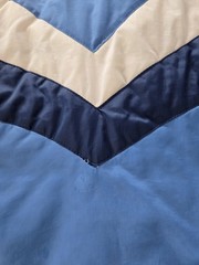 Vintage Jacket 1970’s Womens Blue Striped Snow Weather Taiwan Full Zip Ski