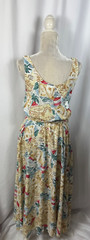 Vtg 80s Carol Anderson Postcard Travel Destination Midi Dress Beach Desert 12