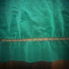 Vintage Lanz Original Forest Green Velvet Vest Skirt Salzburg Austria Tyrolean S