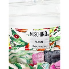 Moschino Jeans Pants Size 33 Multicolor Vintage Floral Stripe Made in Italy