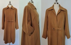 Exquisite 1950s Neiman Marcus 100% Vicuna Peru Swing Coat S M L