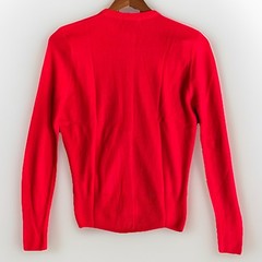 Vintage Cardigan Women’s Size S Red 1950s 100% Acrylic Fibre V-Neck Button Front
