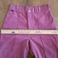 Vintage 1970’s Light Maroon Hi Rise Wide Bell Bottoms Maverick Medium READ