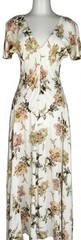 Starina Circa Rayon Floral Bias Cut Maxi Length 1990s Vintage Rare Dress Small