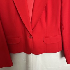 Vtg Pendleton Wool Blazer Jacket Womens Red Lined USA Sz- 12 Petite #750