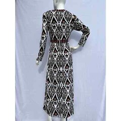 70’s Monochrome Geometric Print Maxi with Neon Blocks