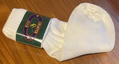 VTG Fold Over Ladies White Ankle Socks 90’s Charter Club Mercerized Cotton 9-11