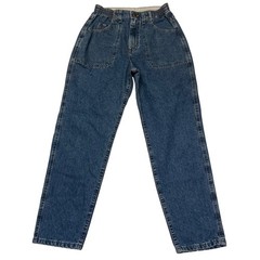Vintage Retro Mom Jeans Lee Original High Waist Elastic Side Made in USA Size 8P