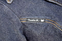 Vintage Jean Jacket Frankie B Size S/M 00s Blue Denim Fitted Blazer Made USA