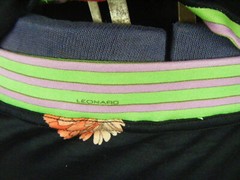 LEONARD PARIS Vtg 70s Black Green Lilac Floral Top & Skirt-Bust 34/Waist 26/XS