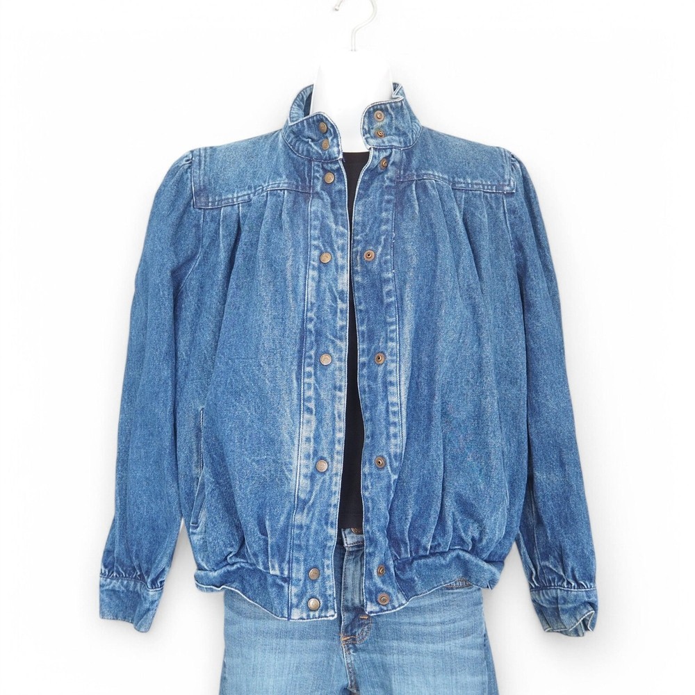 Dawn Import Vintage 80s Denim Distressed Snap Jacket Women’s M