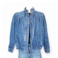 Dawn Import Vintage 80s Denim Distressed Snap Jacket Women’s M