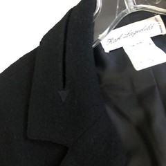 VTG Karl Lagerfeld Wool Boucle Blazer Womens EU 44 US 12 Haute Couture Oversized
