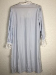 NWT Vintage Gilead Nightgown Womens Large Blue Acetate Modest Pajama Dress
