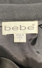 Vintage Y2K Bebe Women’s Black Mini Skirt Made in USA Side Zip Size 2