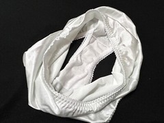 Vtg VANITY FAIR 40301 Satin Second Skin Light Control L / 7 White Brief Panties