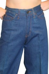 NOS 5-27 Vtg 70s Union Gap USA Denim Jeans Embroidered Bell Bottom