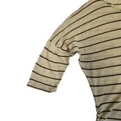 VTG y2k stripped slouchy short sleeve batwing top / MD / 2000 loungewear preppy