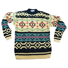 Vintage Cambridge Aztec Knit Sweater SZ M Dry Good Pullover Tribal Southwestern