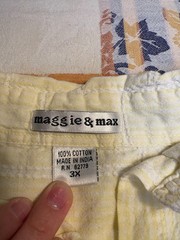 Vintage 90s Maggie & Max Floral Embroidered Button Shirt Women’s 3X Cottagecore