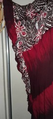 Vtg 60s 70s Ratu Nasya Indonesia Batik Block Pront Dye Ruffle Caftan Maxi Dress