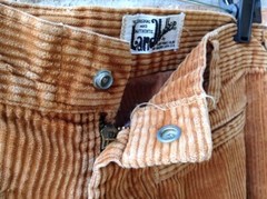 VTG 70s Landlubber Toffee Corduroy Pants Low Rise 32″W Flare Hippie Festival