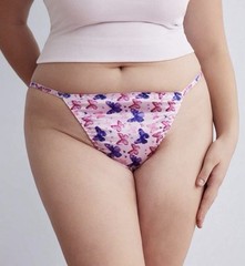 VTG 90’s Style Satin Polyester String Bikini Butterfly 🦋 Panties PLUS 4XL NEW