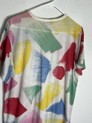 CLOVIS RUFFIN Saks 5th Ave 70s Art Sketch Print Shirt Dress VTG Stranger Things