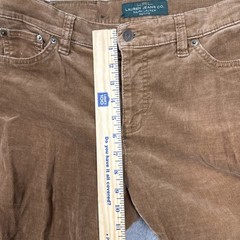 Lauren Jean Co Ralph Pants Womens Size 10 Petite Brown Corduroy Straight Vintage