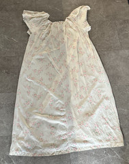 Vintage Sears Carriage Court floral and lace short sleeve night gown Size Large