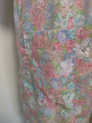 Vintage JCPenney Misses Size 18 House Coat Pocket Snap Front Floral MuMu